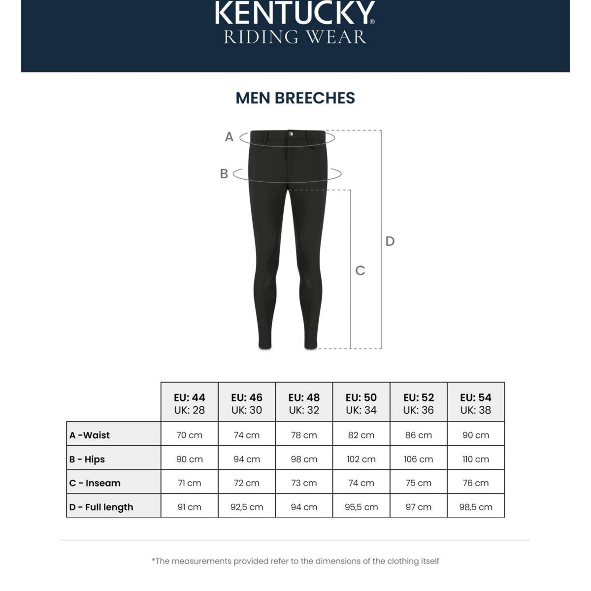 Kentucky Reithose Mexico Knee Grip Herren Weiß