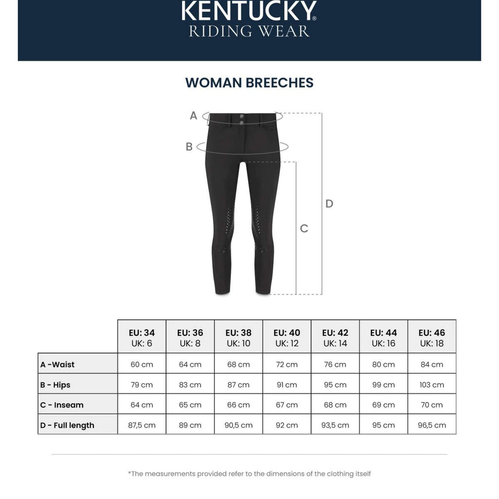 Kentucky Reithose Miami Knee Grip Damen Weiß