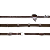 Dyon Zügel 9 Loops US Collection 5/8 Gummi Braun