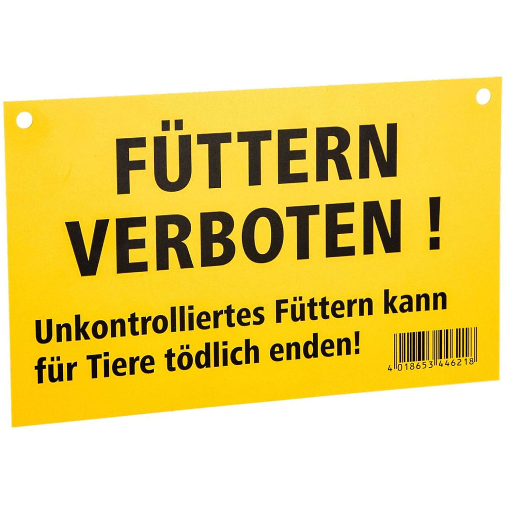 Kerbl Warnungsschild Füttern Verboten