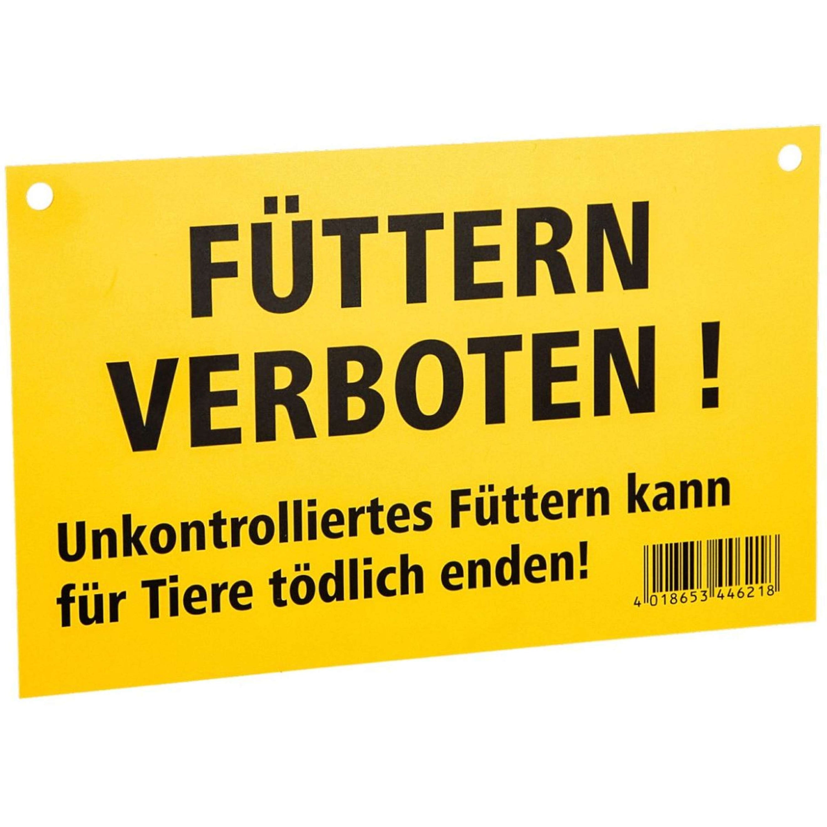 Kerbl Warnungsschild Füttern Verboten Kerbl Warnungsschild Füttern Verboten