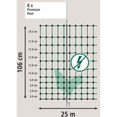 Ako Geflügelnetz Premium not Electrifiable Doppelter Pin Grün