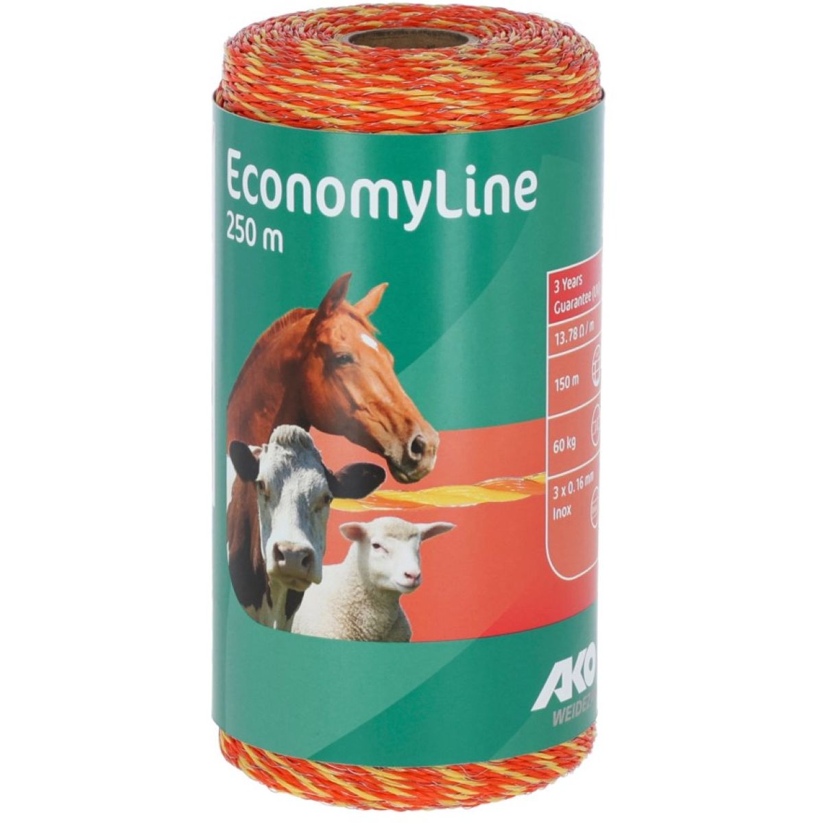 Ako Weidezaunlitze EconomyLine Gelb/Orange
