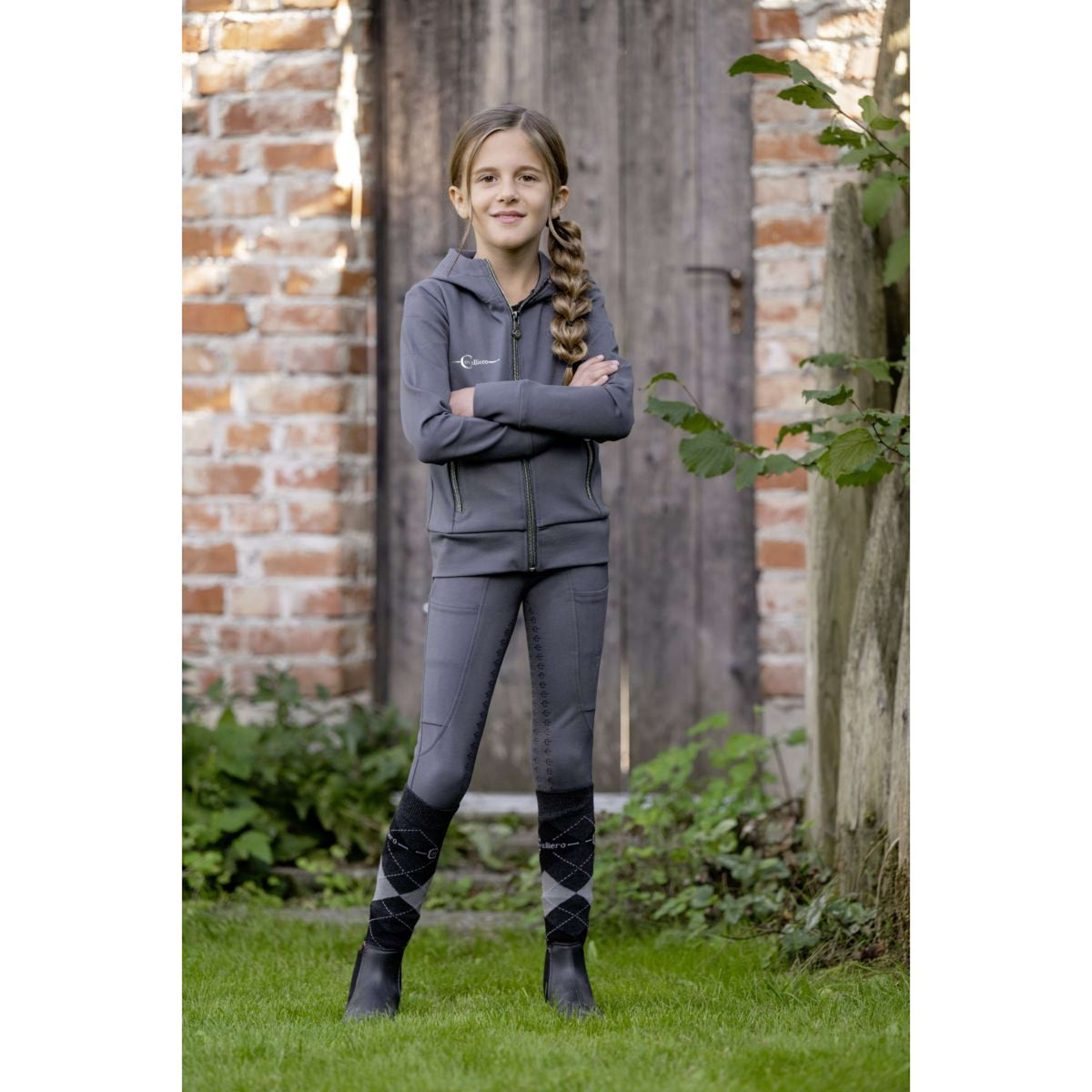 Covalliero Reithose + Jacke Kids Graphite