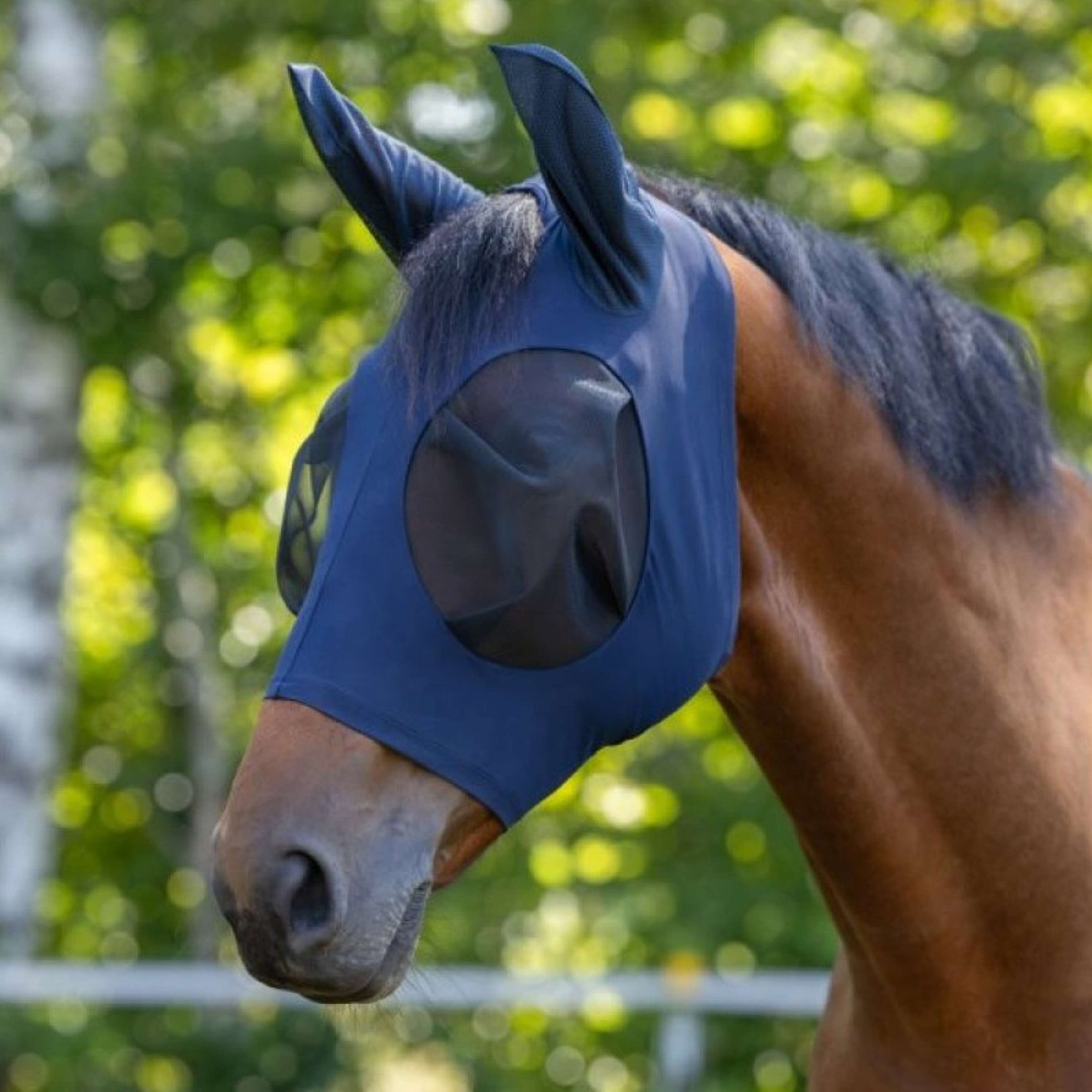 Kerbl Fliegenmaske Fino Stretch Blau Kerbl Fliegenmaske Fino Stretch Blau