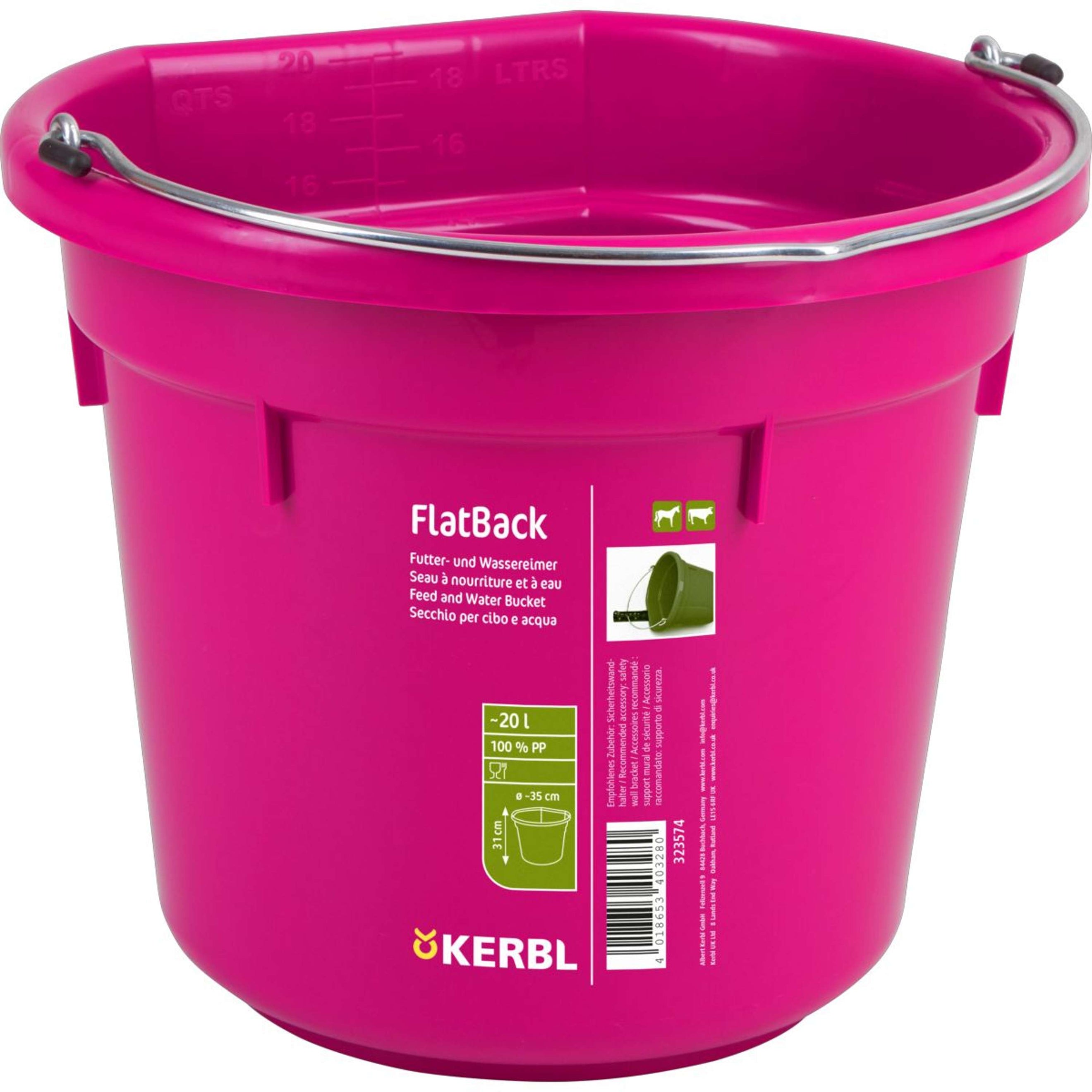 Kerbl Eimer mit Flacher Seite Rosa Kerbl Eimer mit Flacher Seite Rosa