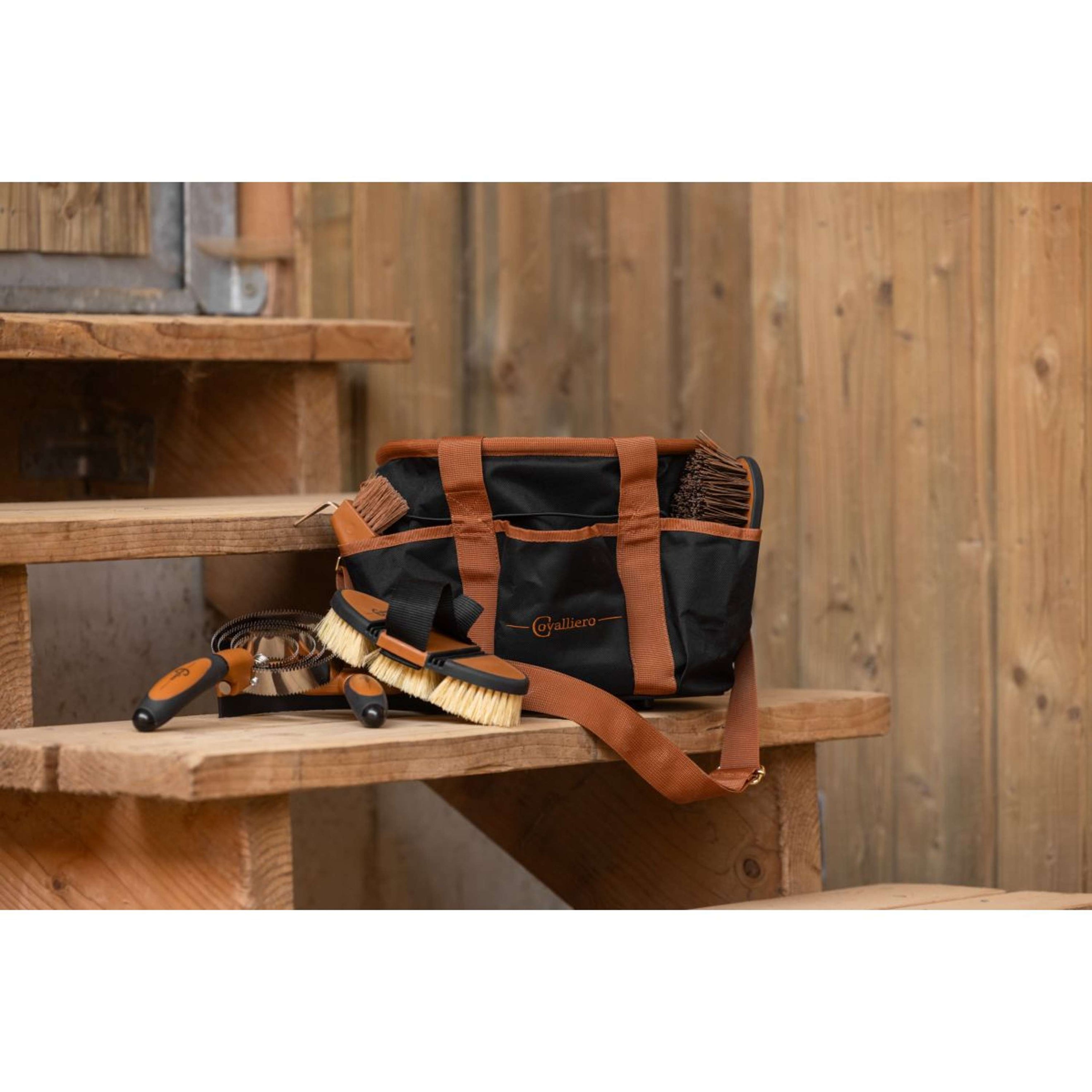 Covalliero Putztasche Schwarz/Cognac