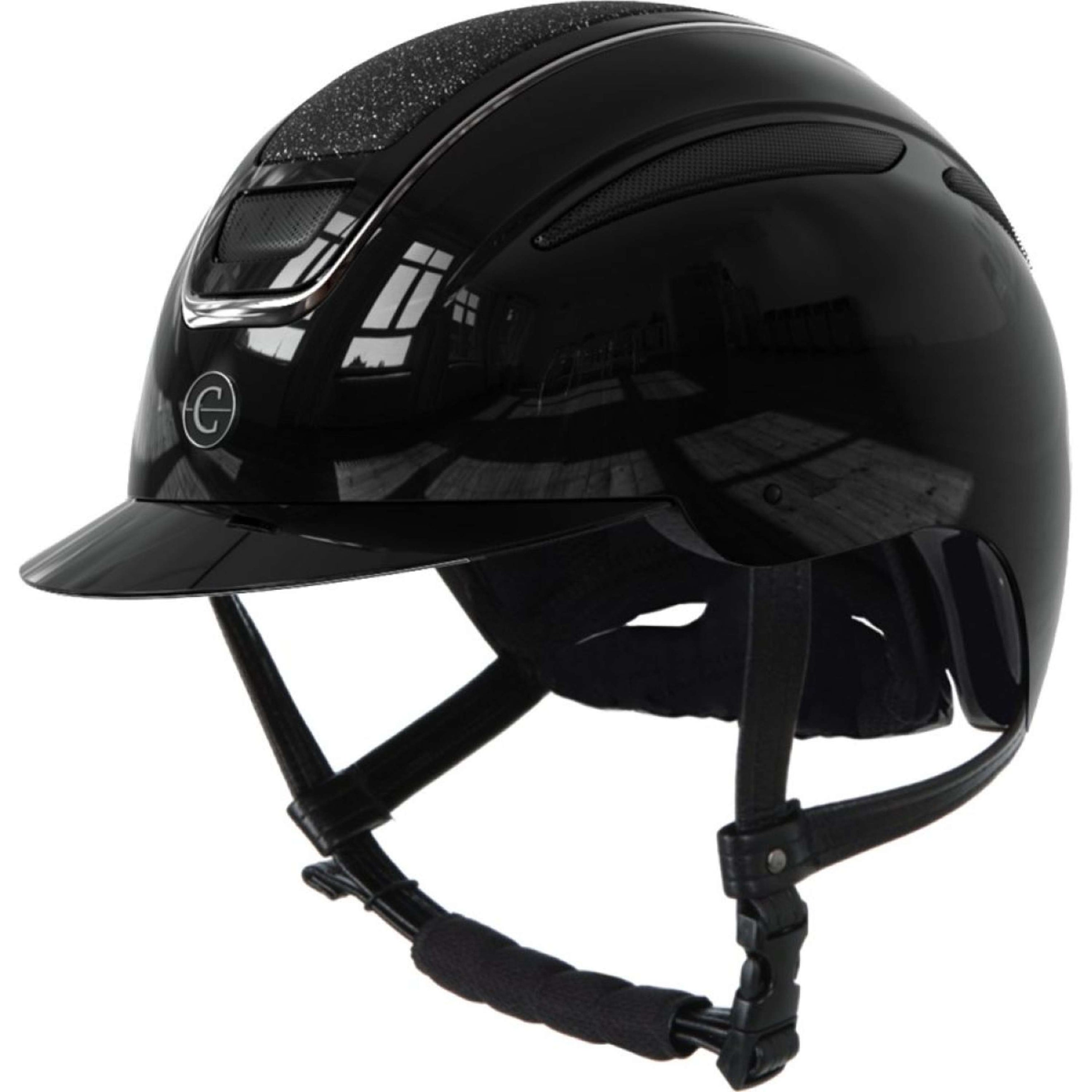 Covalliero Reithelm Elite Schwarz lackiert