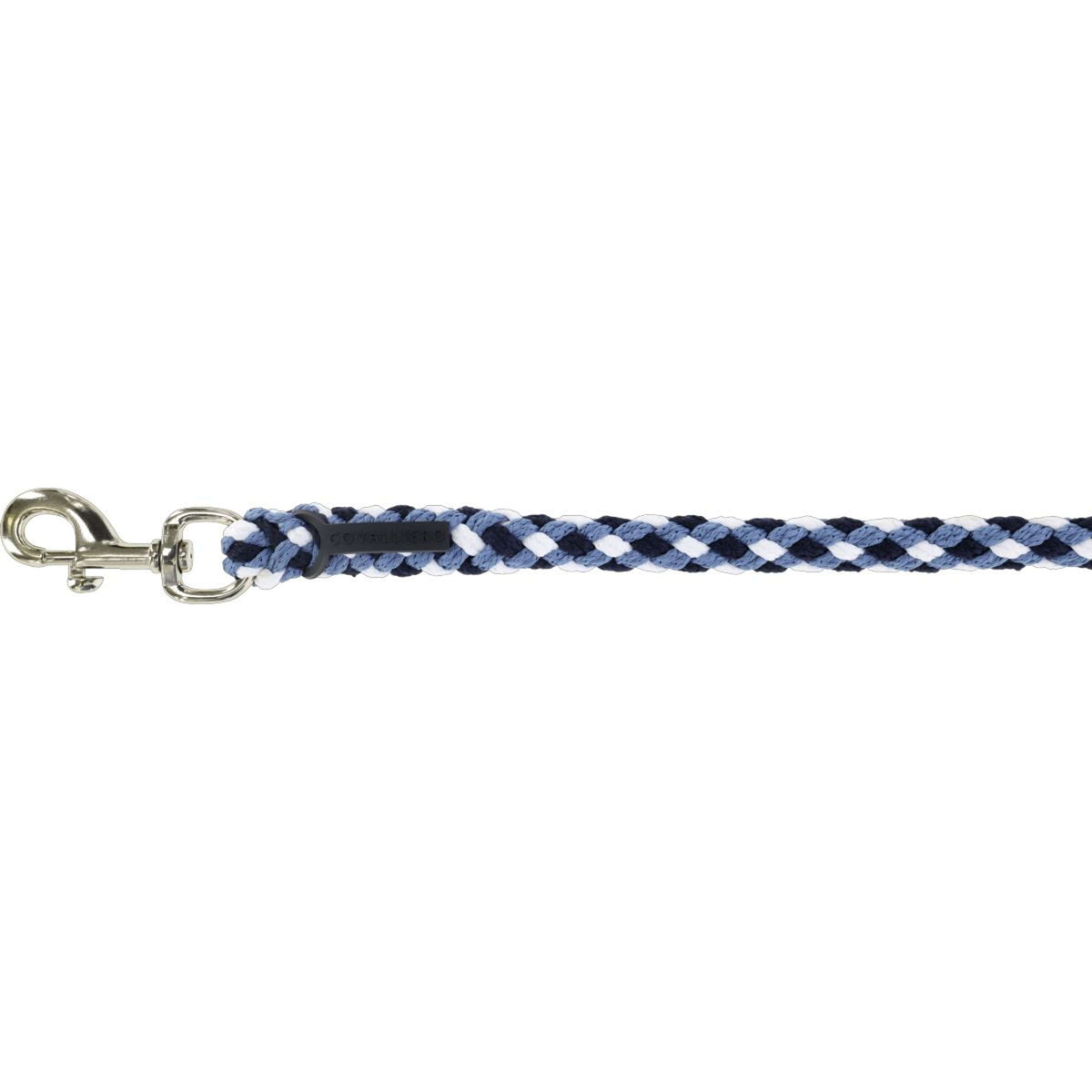 Covalliero Führstrick SS26 mit Karabinerhaken Dark Navy/Smoked Blue