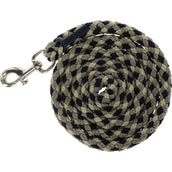 Covalliero Führstrick SS26 mit Karabinerhaken Schwarz/Nuss