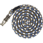 Covalliero Führstrick SS26 mit Panikhaken Smoked Blue/Nuss