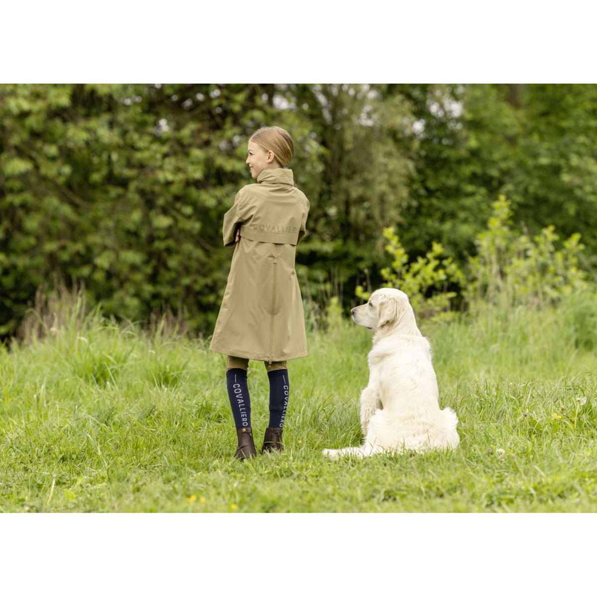 Covalliero Lange Regenjacke SS26 Kinder Nuss