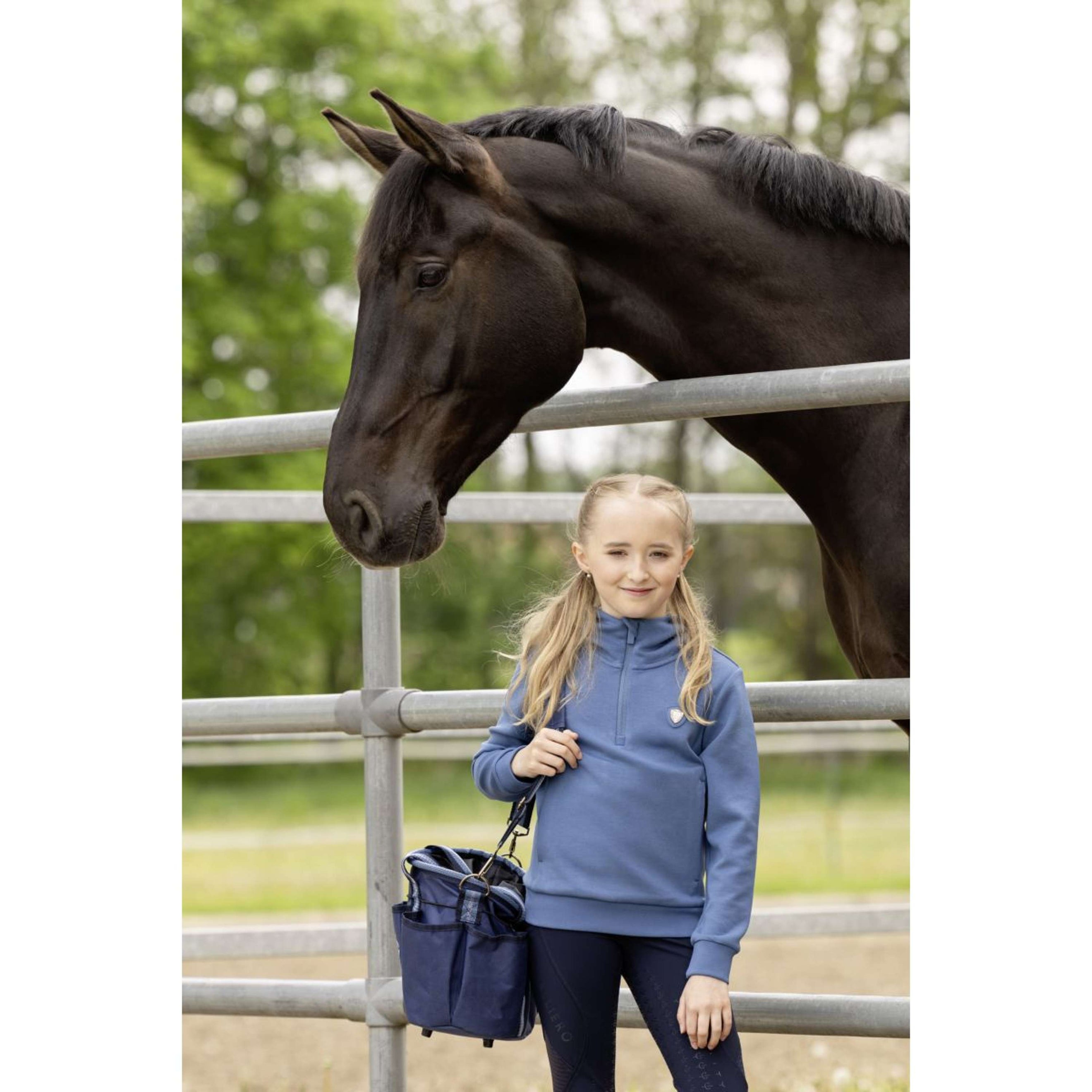 Covalliero Hoodie SS26 Kinder Smoked Blue Covalliero Hoodie SS26 Kinder Smoked Blue