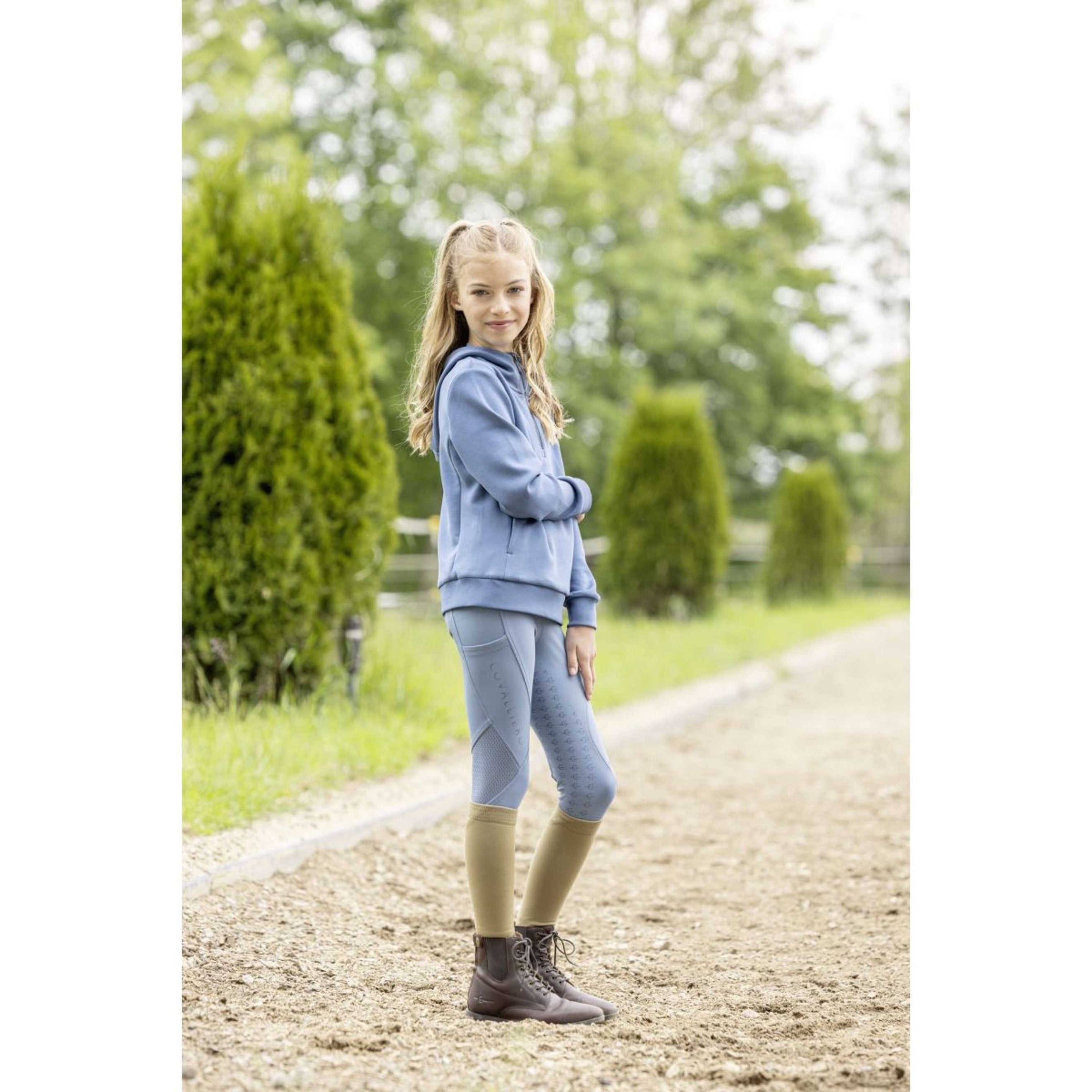Covalliero Reitleggings Mesh SS26 Kinder Smoked Blue Covalliero Reitleggings Mesh SS26 Kinder Smoked Blue