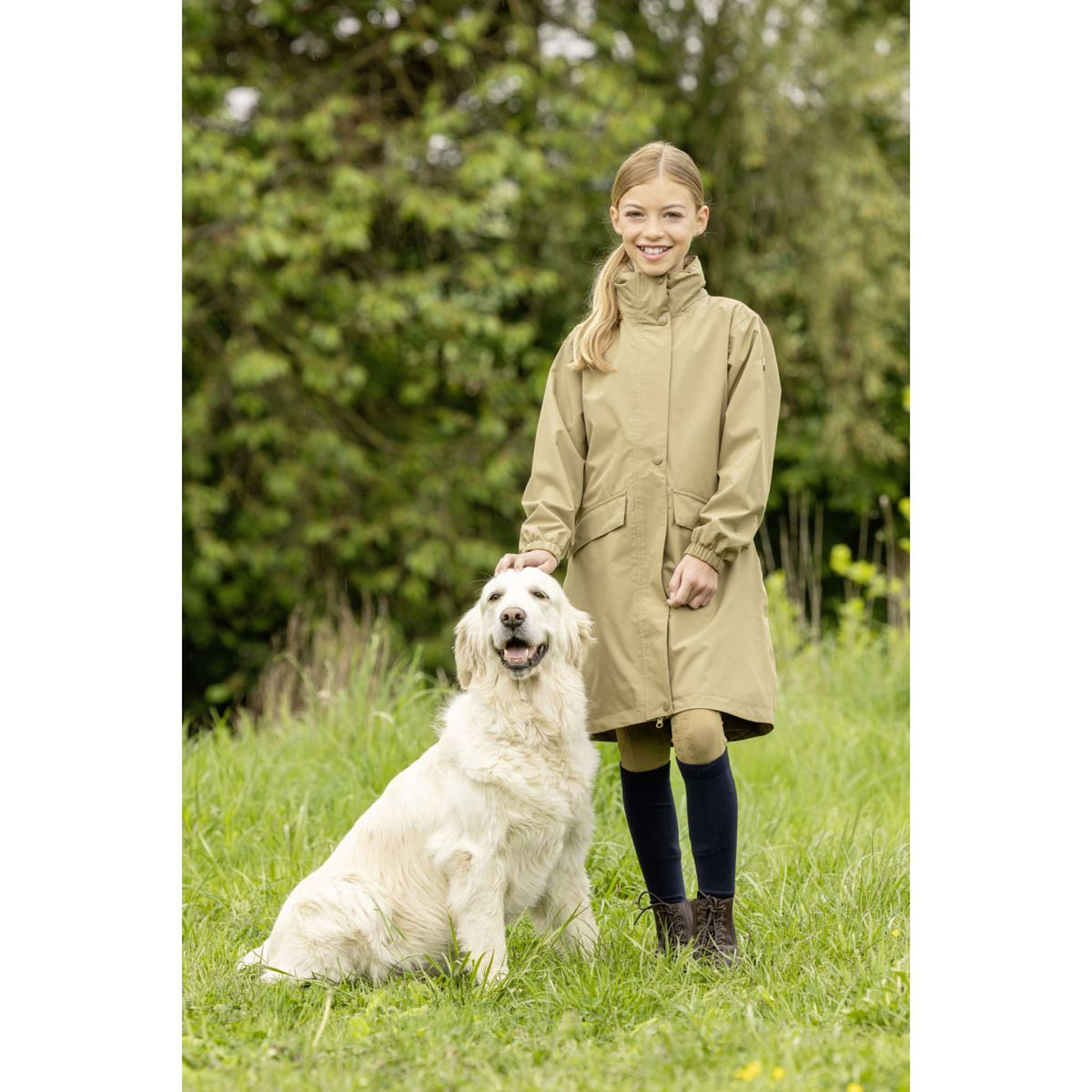 Covalliero Lange Regenjacke SS26 Kinder Nuss