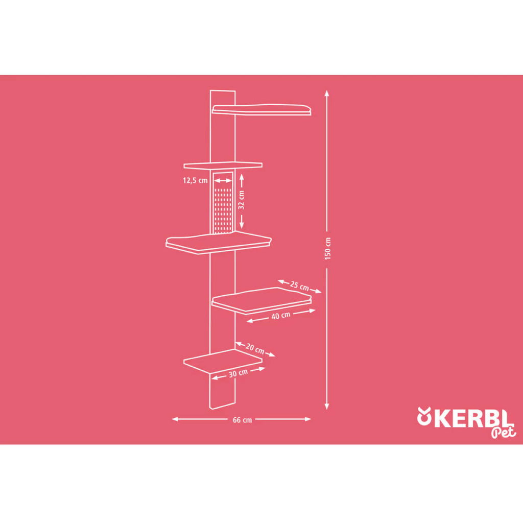 Kerbl Kratzbaum Timber Zauberstab Holz/Taupe