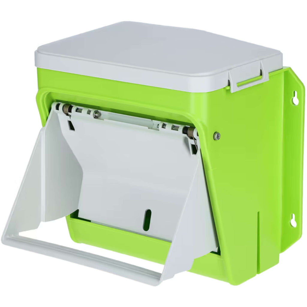 Kerbl Futterautomat mit Schutzklappe Grün