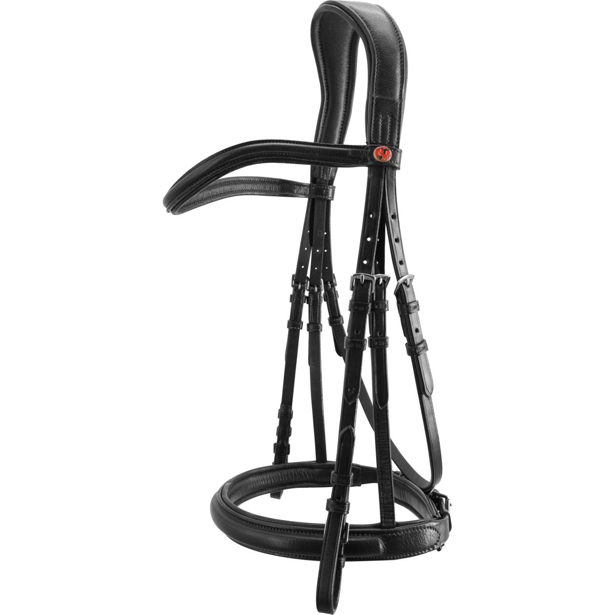 Kieffer Trense Ultrasoft Sue Lederstirnband Schwarz