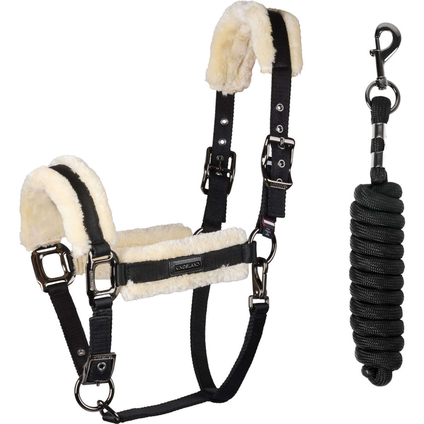Kingsland Halfterset KLLexie mit Fell Schwarz Kingsland Halfterset KLLexie mit Fell Schwarz
