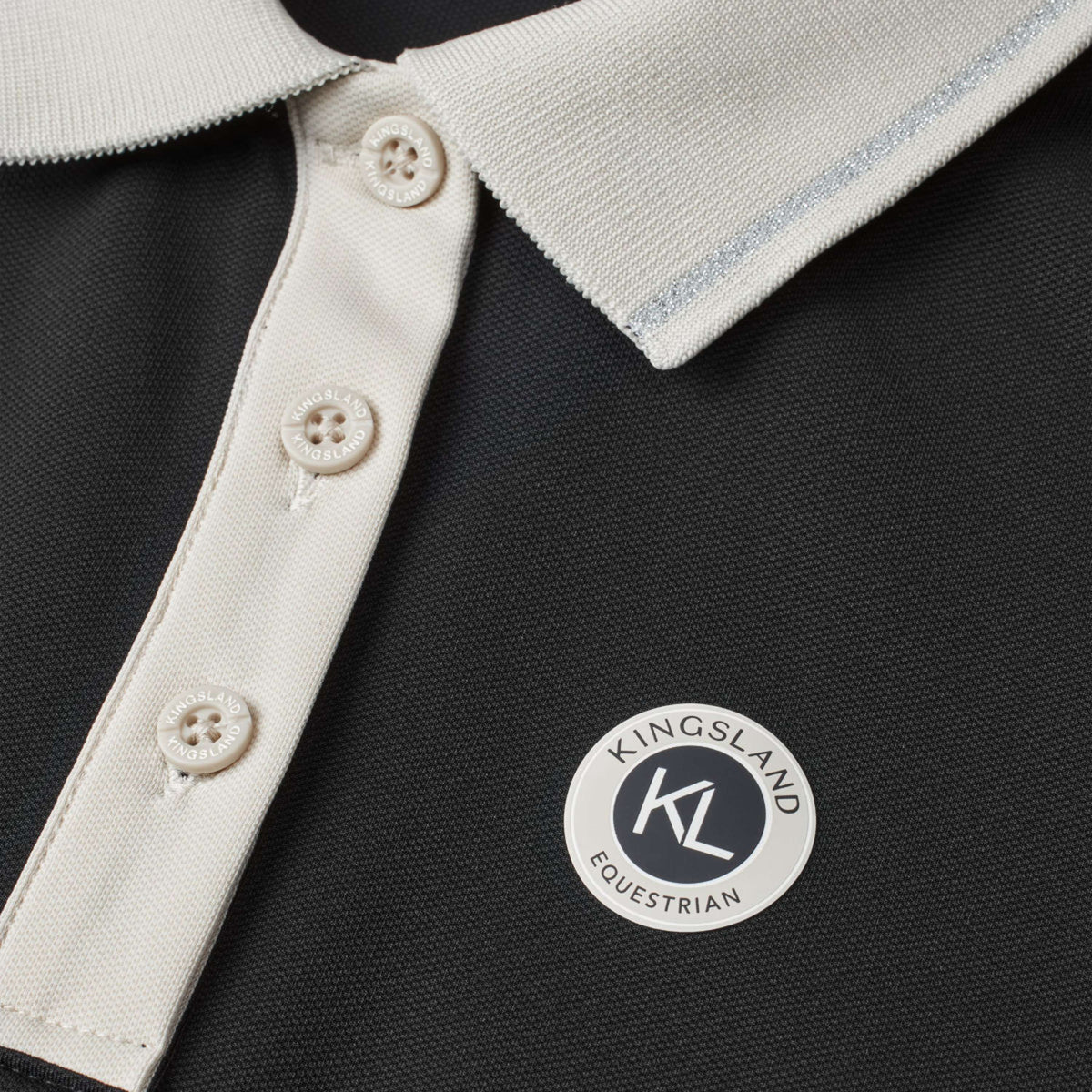 Kingsland Poloshirt KLLaura Ärmellos Schwarz