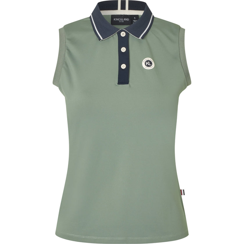 Kingsland Poloshirt KLLaura Ärmellos Green Agave