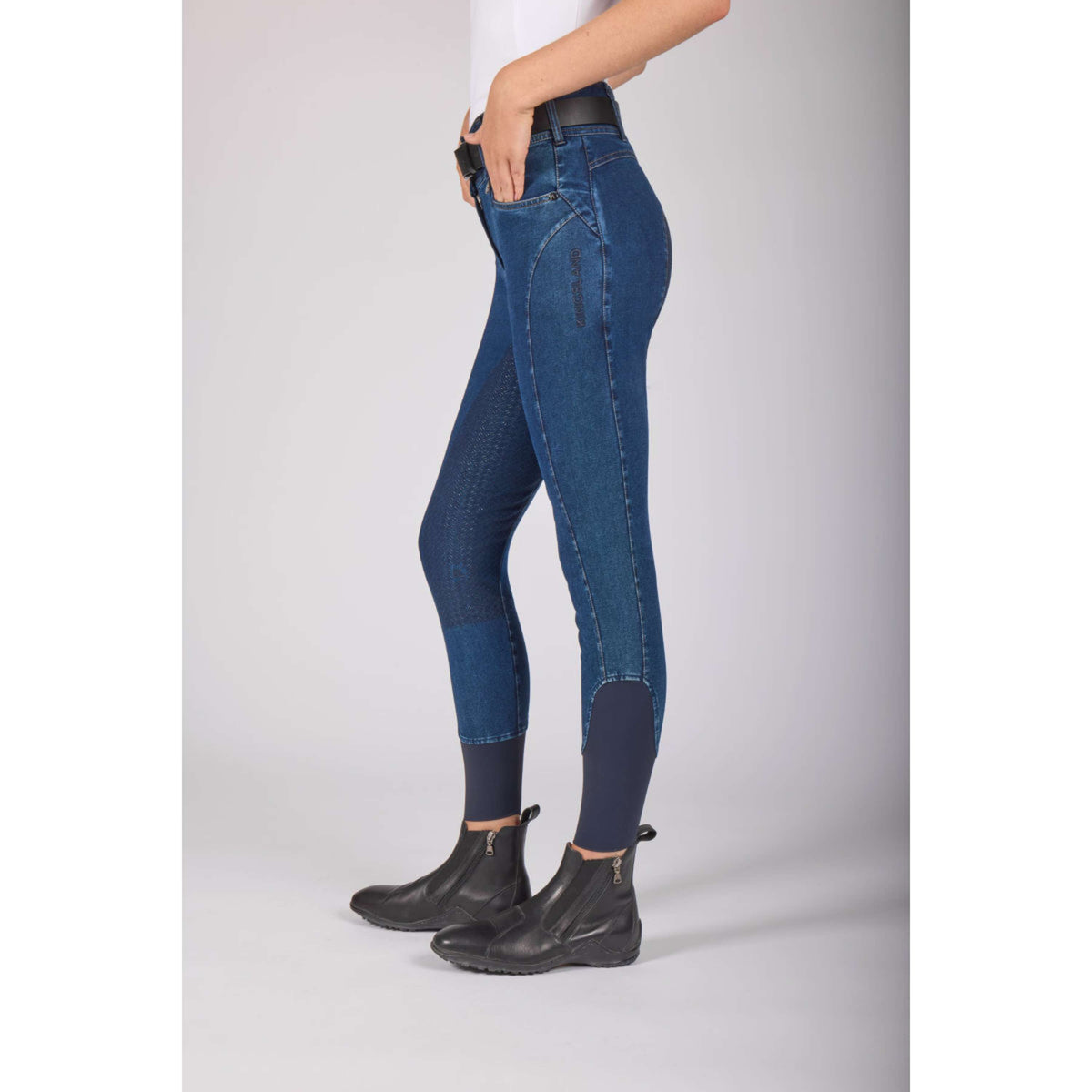 Kingsland Reithose KLKayce Denim Full Grip Navy