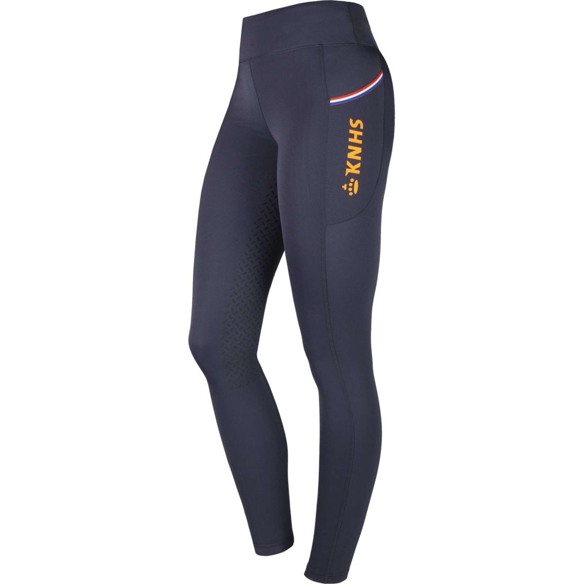 KNHS Reitleggings Silikon Besatz Blau