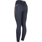 KNHS Reitleggings Silikon Besatz Blau