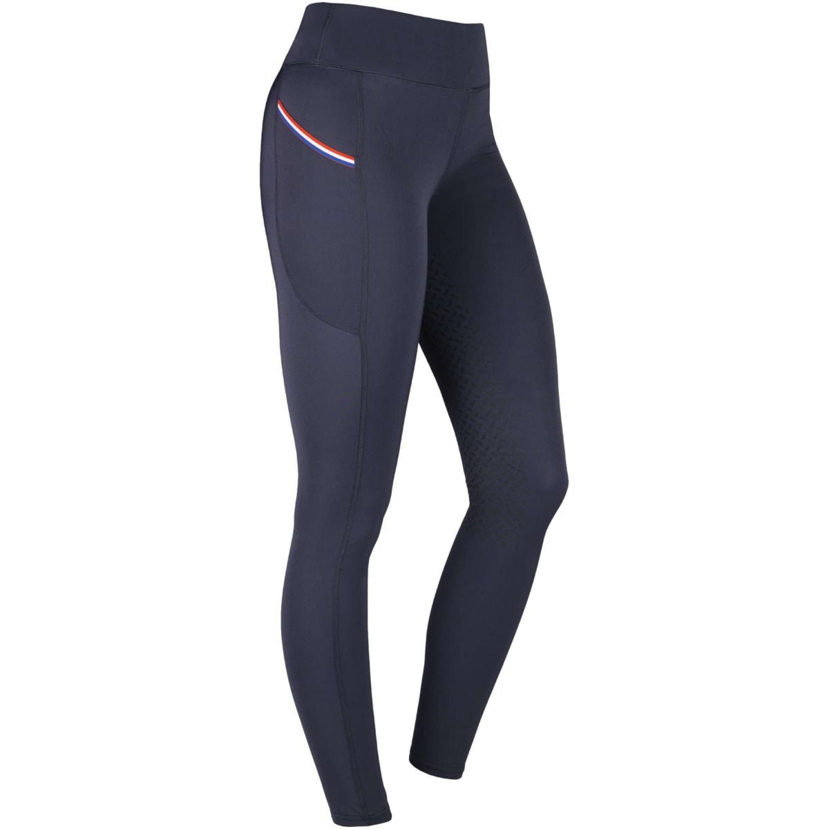 KNHS Reitleggings Silikon Besatz Blau