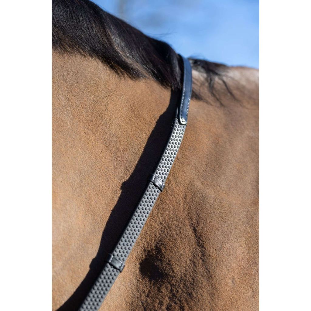 LeMieux Zügel Arika Soft Rubber with Stopper Schwarz/Silber