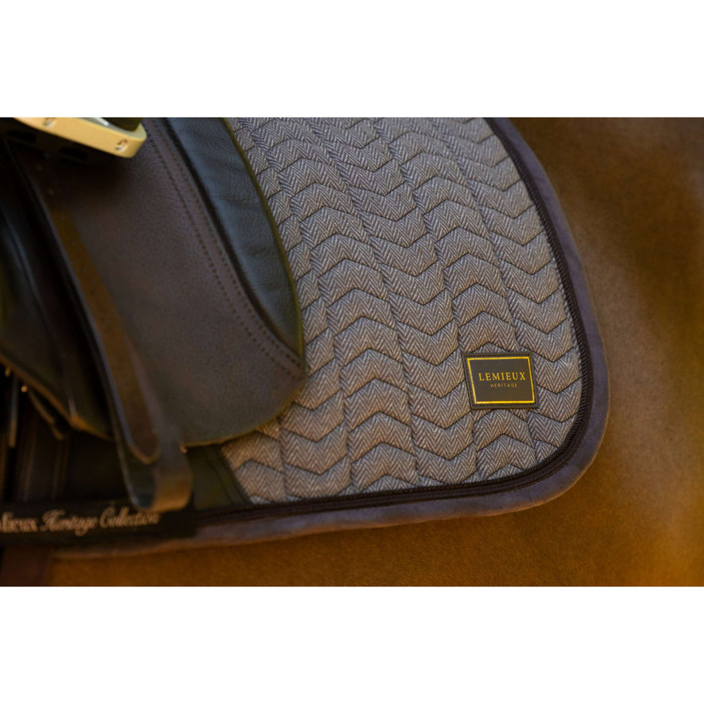 LeMieux Schabracke Heritage Herringbone Square Dressur Cocoa