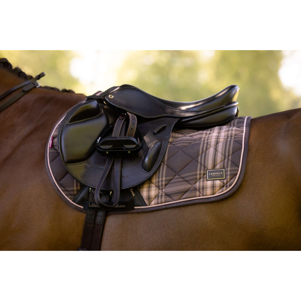 LeMieux Schabracke Heritage Check Square Springen Cocoa