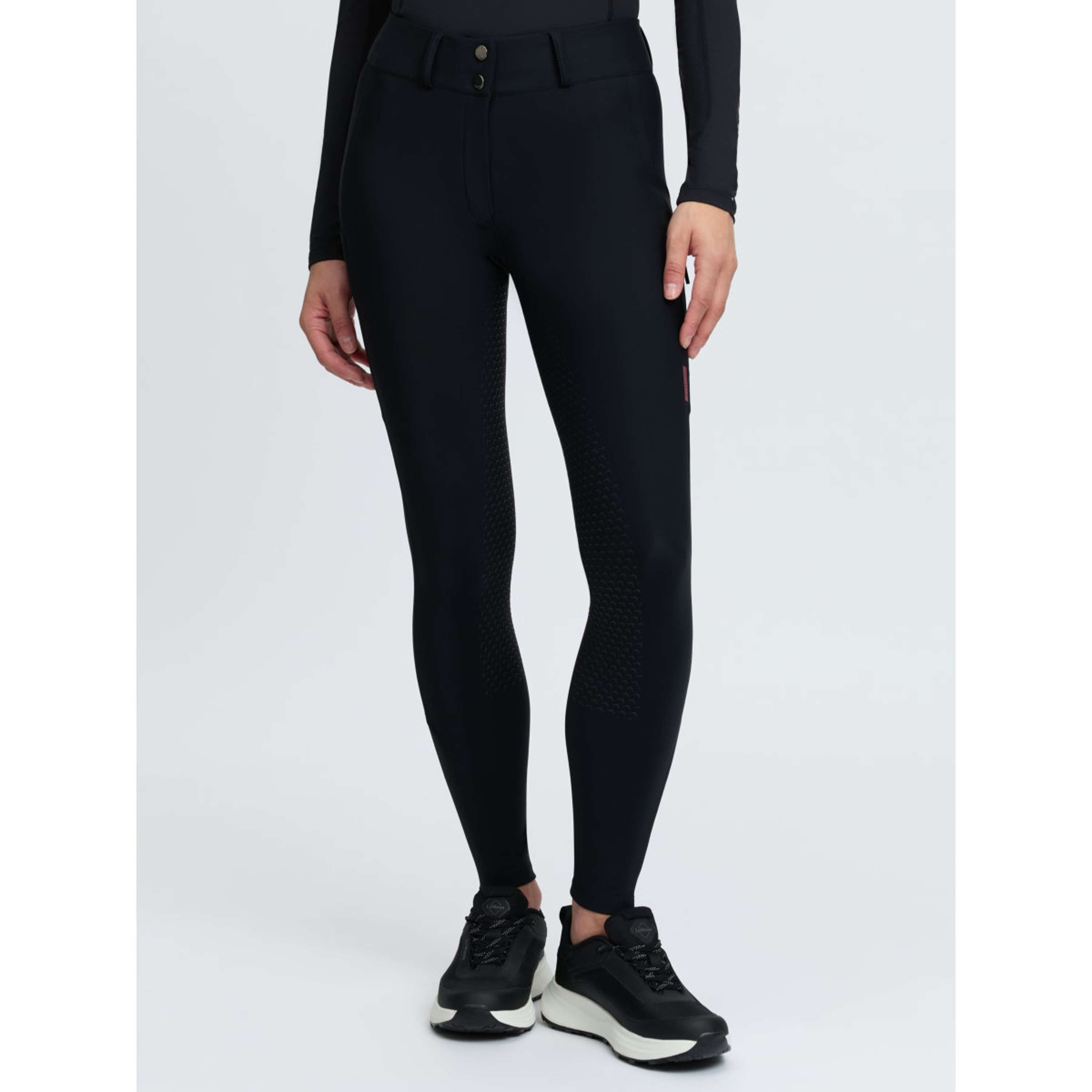 LeMieux Reithose Stormwear Kniegriff Schwarz