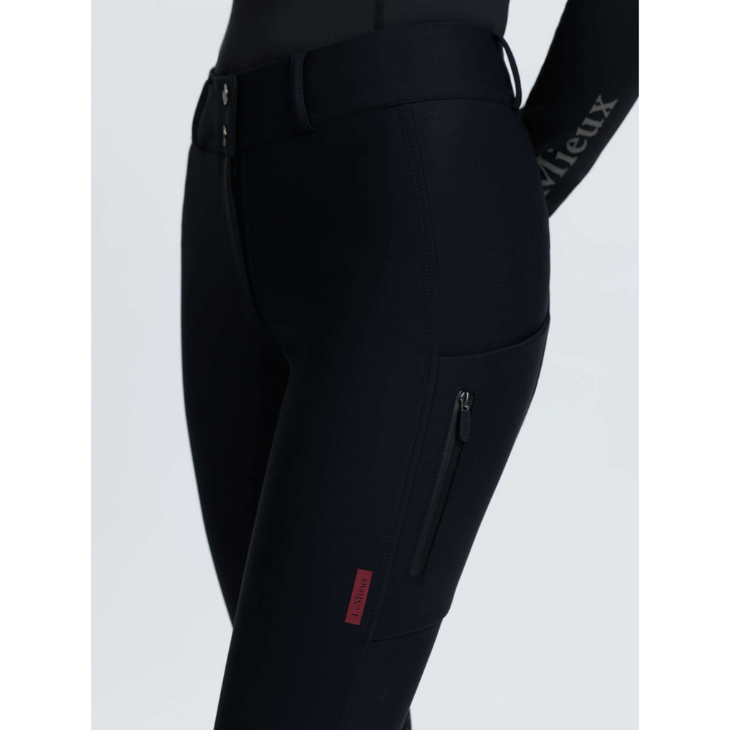 LeMieux Reithose Stormwear Kniegriff Schwarz