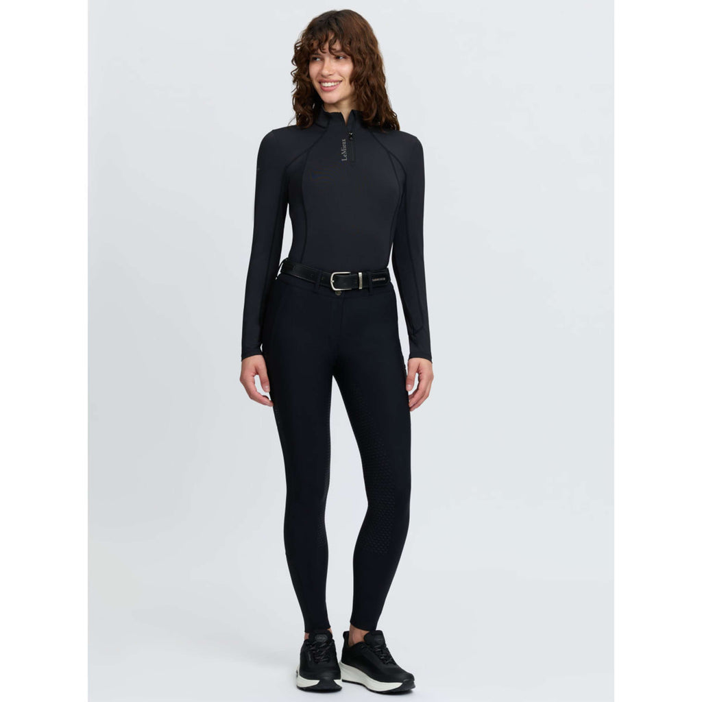 LeMieux Reithose Stormwear Kniegriff Schwarz