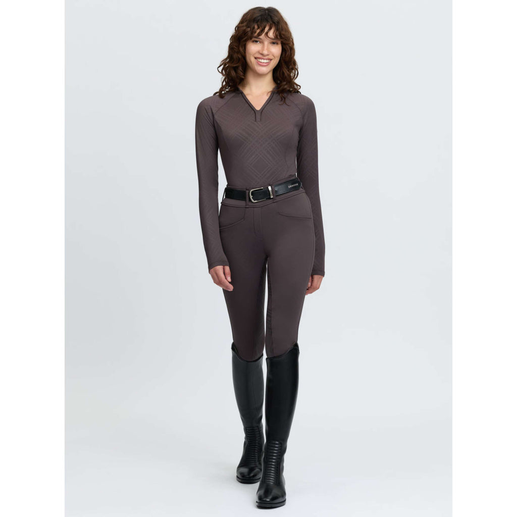 LeMieux Baselayer Heritage Check Lange Ärmel Cocoa