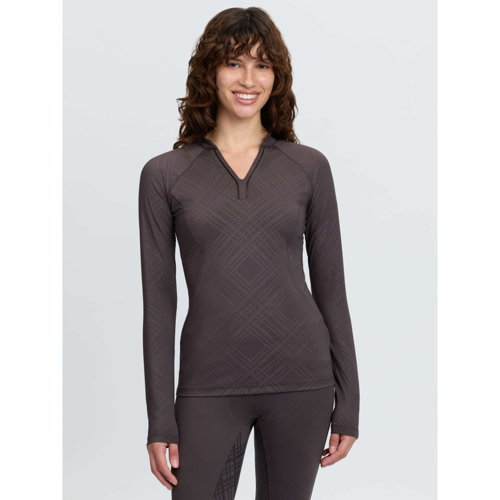 LeMieux Baselayer Heritage Check Lange Ärmel Cocoa
