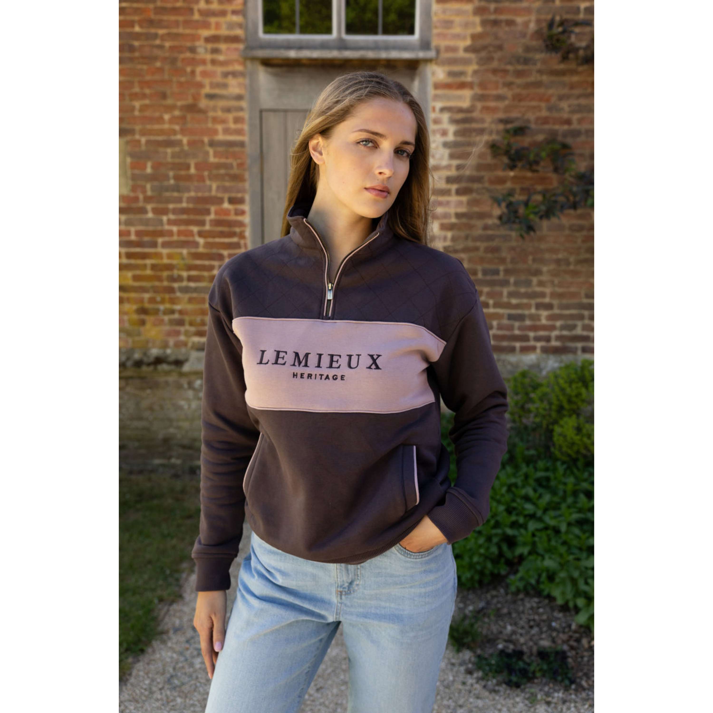 LeMieux Pullover Heritage Quarter Zip Cocoa