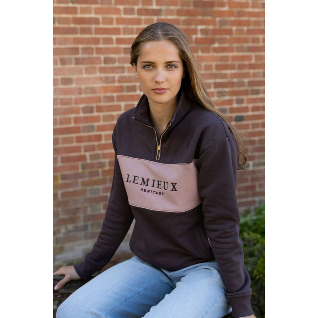 LeMieux Pullover Heritage Quarter Zip Cocoa