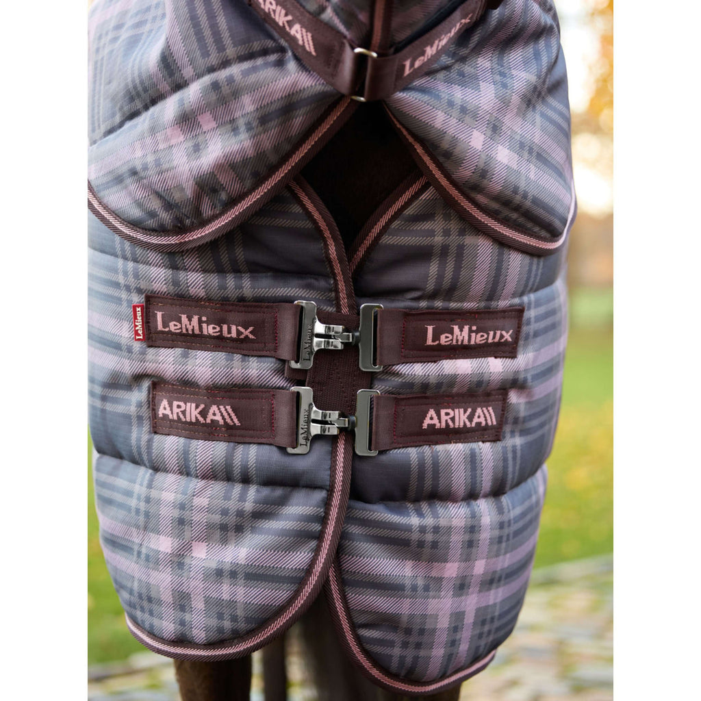 LeMieux Stalldecke Arika Heritage Check with Neck 200g Cocoa