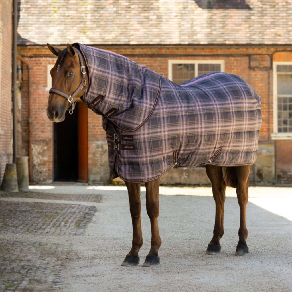 LeMieux Stalldecke Arika Heritage Check with Neck 200g Cocoa