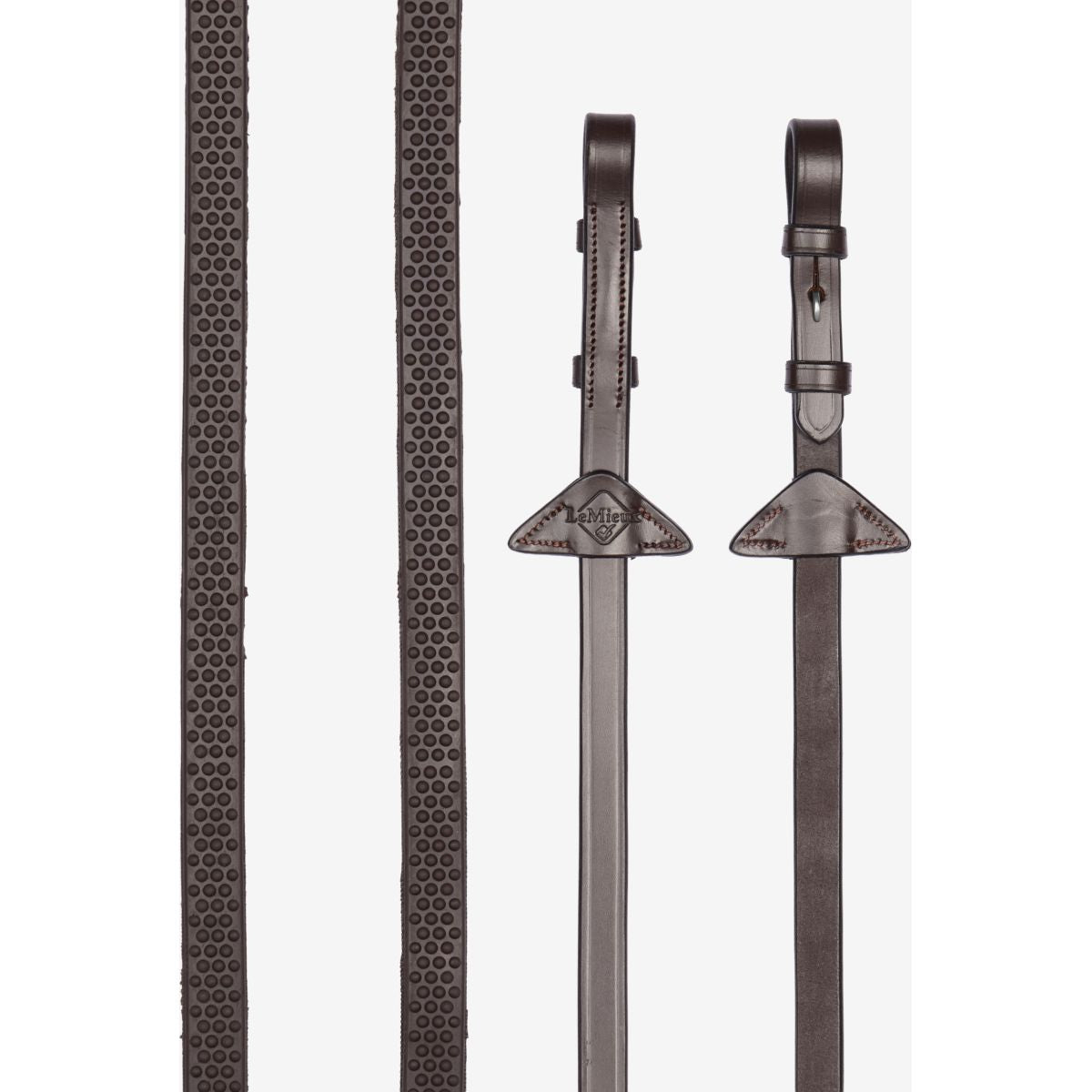 LeMieux Zügel Soft Rubber Havana/Silber