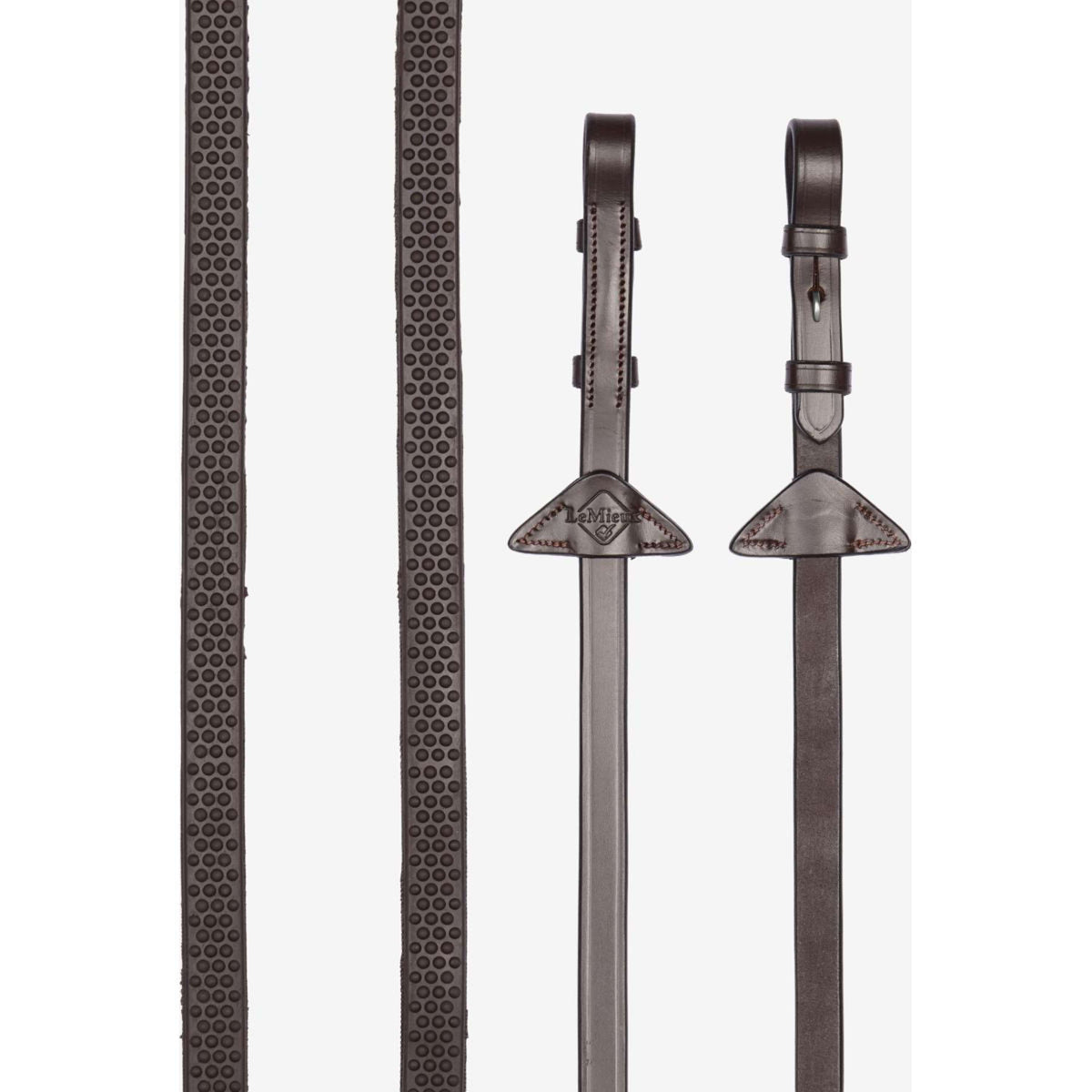 LeMieux Zügel Soft Rubber Havana/Silber