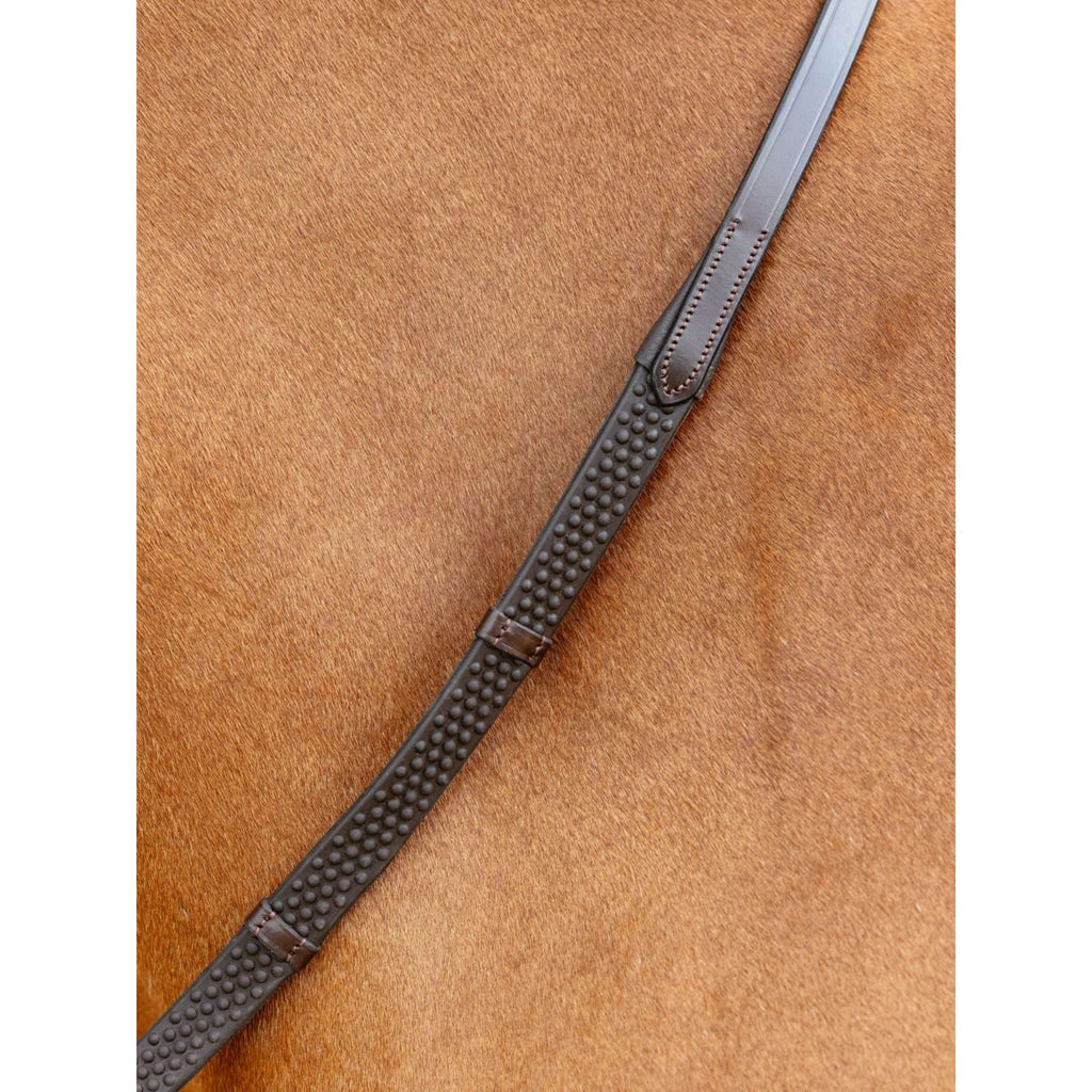LeMieux Zügel Soft Rubber with Stoppers Havana/Brass