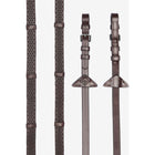 LeMieux Zügel Soft Rubber with Stoppers Havana/Silber