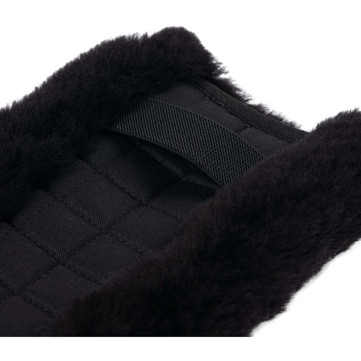 LeMieux Sattelgurtschoner Faux Lambswool Vielseitigkeit Schwarz/Schwarz