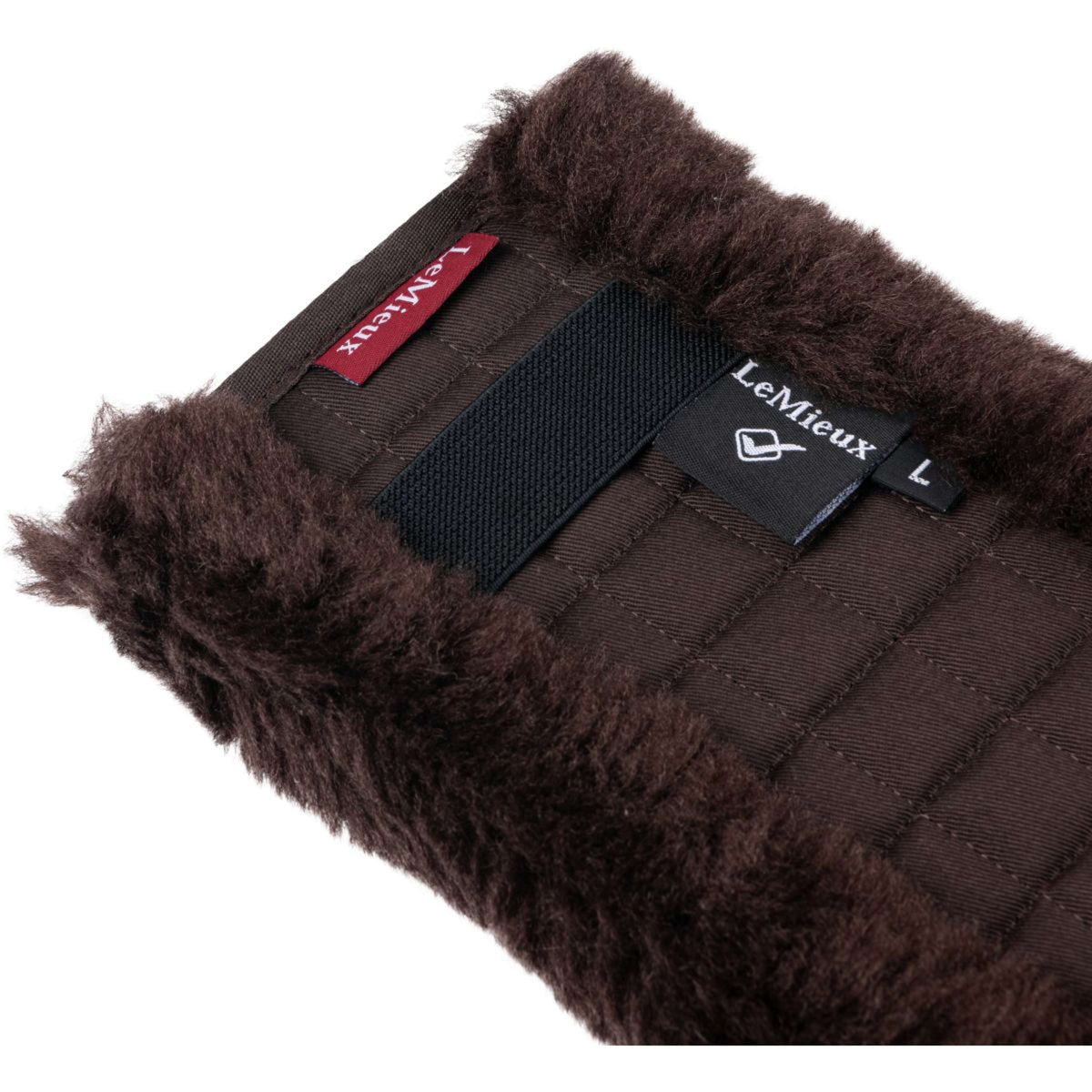 LeMieux Sattelgurtschoner Faux Lambswool Vielseitigkeit Braun/Braun