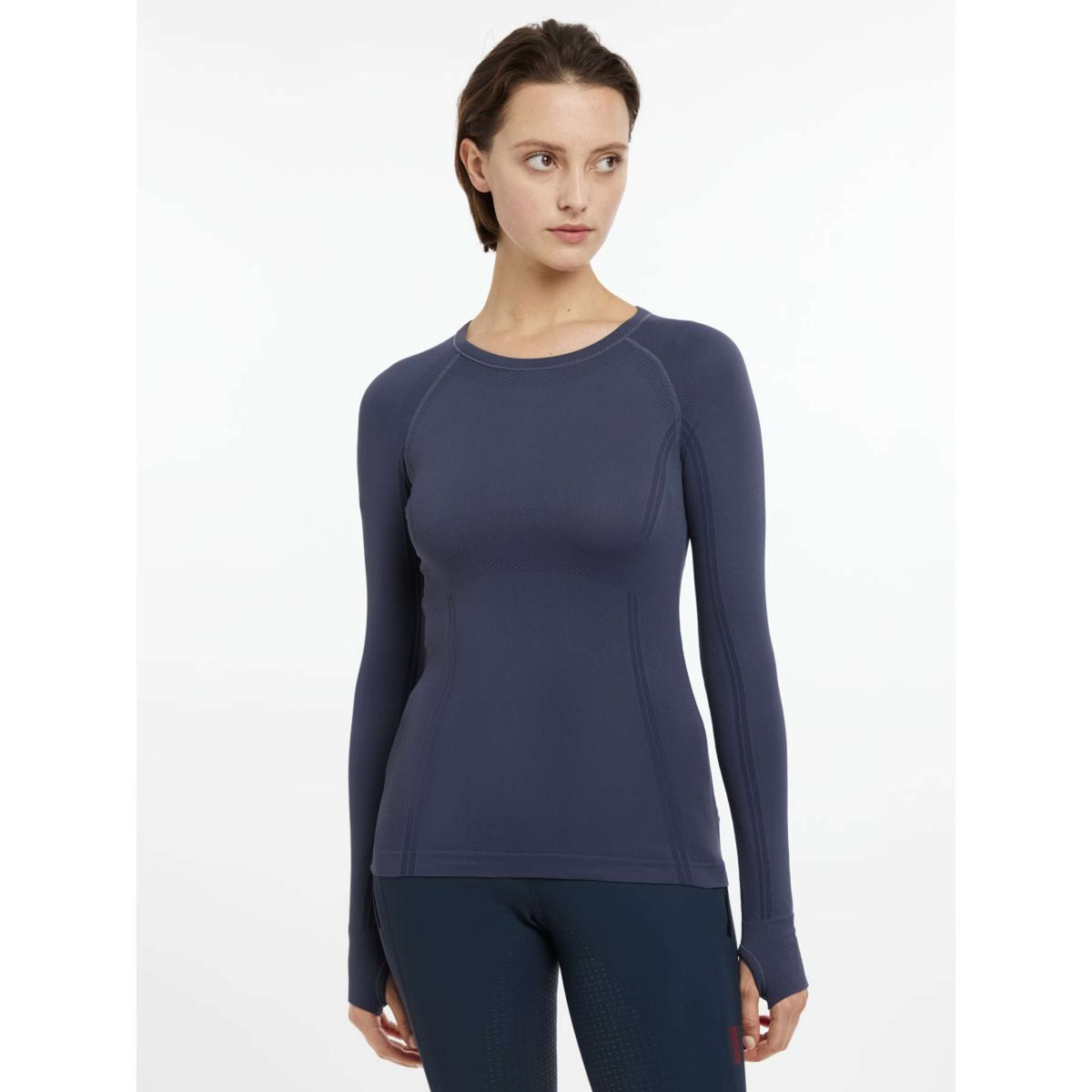 LeMieux Shirt Britney Seamless Lange Ärmel Dusk Blau