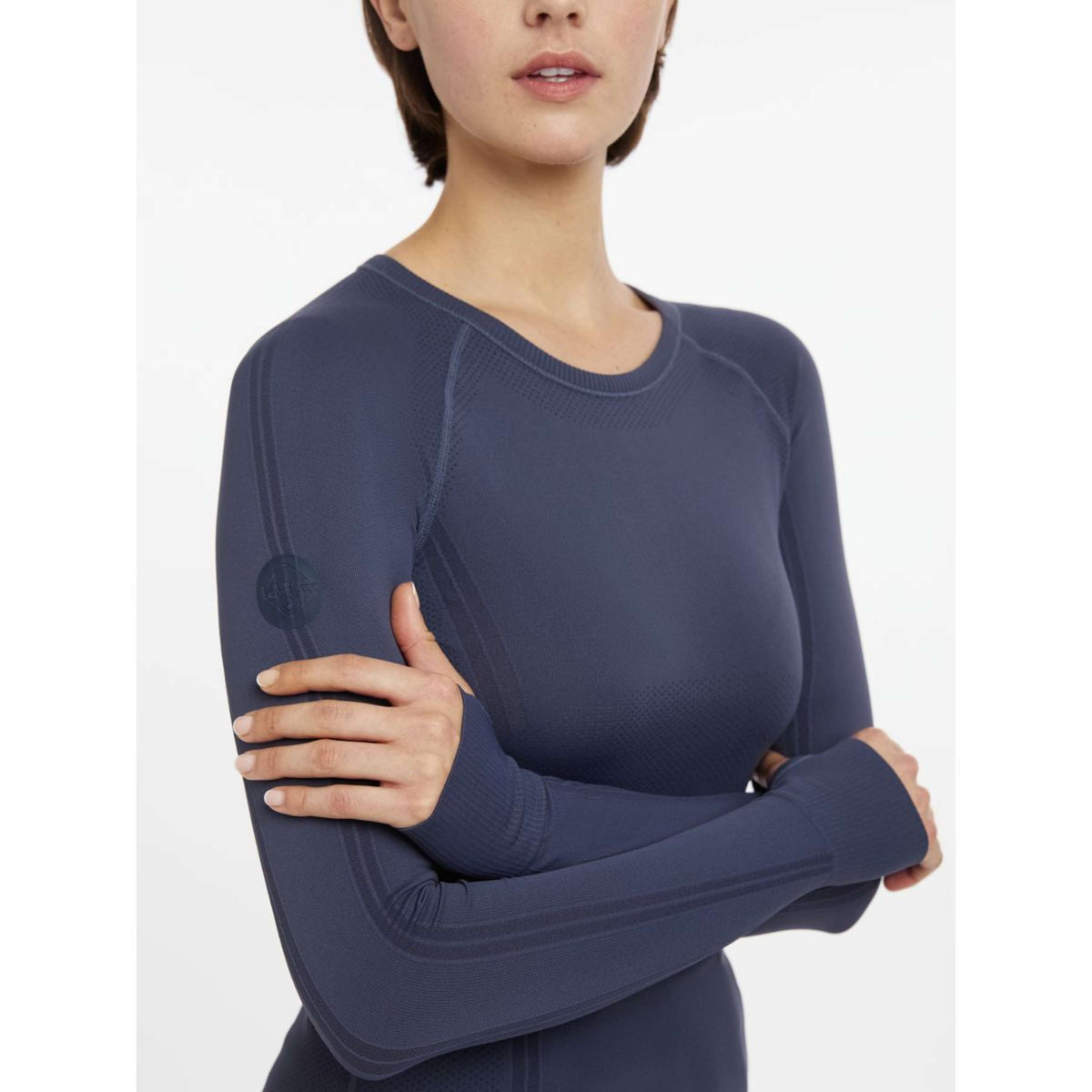 LeMieux Shirt Britney Seamless Lange Ärmel Dusk Blau