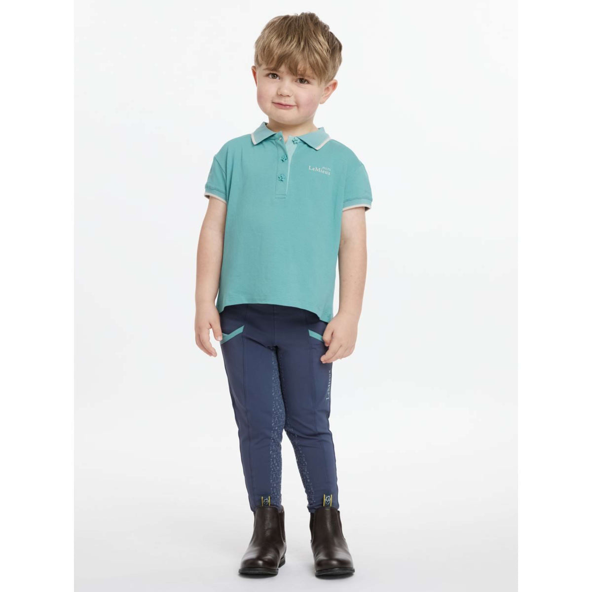 LeMieux Poloshirt SS25 Mini Kinder Lagoon